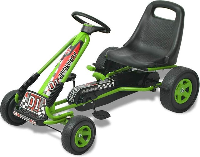 VD Home Furnishing Pedal-Go-Kart in Grün mit verstellbarem Sitz für Kinder ab 3 Jahren - Bild 1