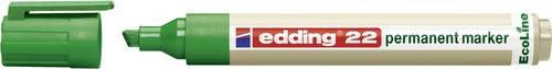 Edding 22 EcoLine Permanentmarker mit Keilspitze in Grün - Bild 1
