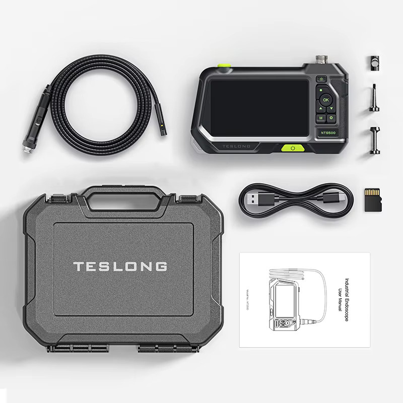 TESLONG NTS500 Industrie-Endoskop Kamera mit 5,0 Zoll Display, 1080P Dual-Objektiv und Autofokus in Schwarz - Bild 5