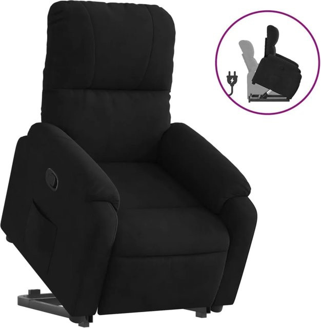 vidaXL Relaxsessel mit elektrischer Aufstehhilfe in Schwarz aus Mikrofasergewebe Modell 3 - Bild 1