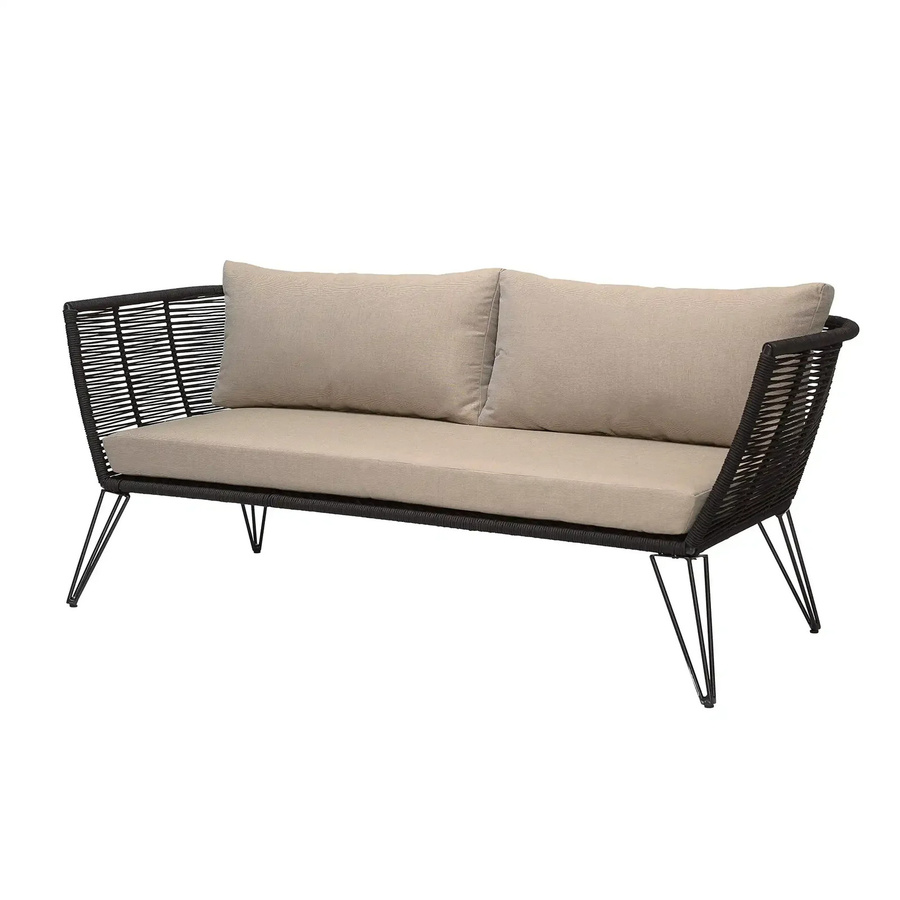 Bloomingville Bank Mundo Gartenbank aus Metall in Schwarz, Breite: 175 cm - Bild 1