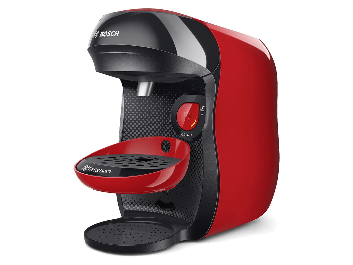 Bosch Tassimo Happy TAS103E Kapselmaschine in Schwarz-Rot mit Kapselerkennung und herausnehmbarem Wassertank - Bild 3