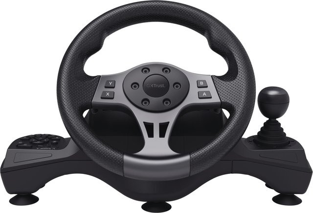 Trust Movi-Rennlenker GXT289 Gaming-Lenkrad für PC, PlayStation, Xbox und Nintendo Switch in Schwarz - Bild 1