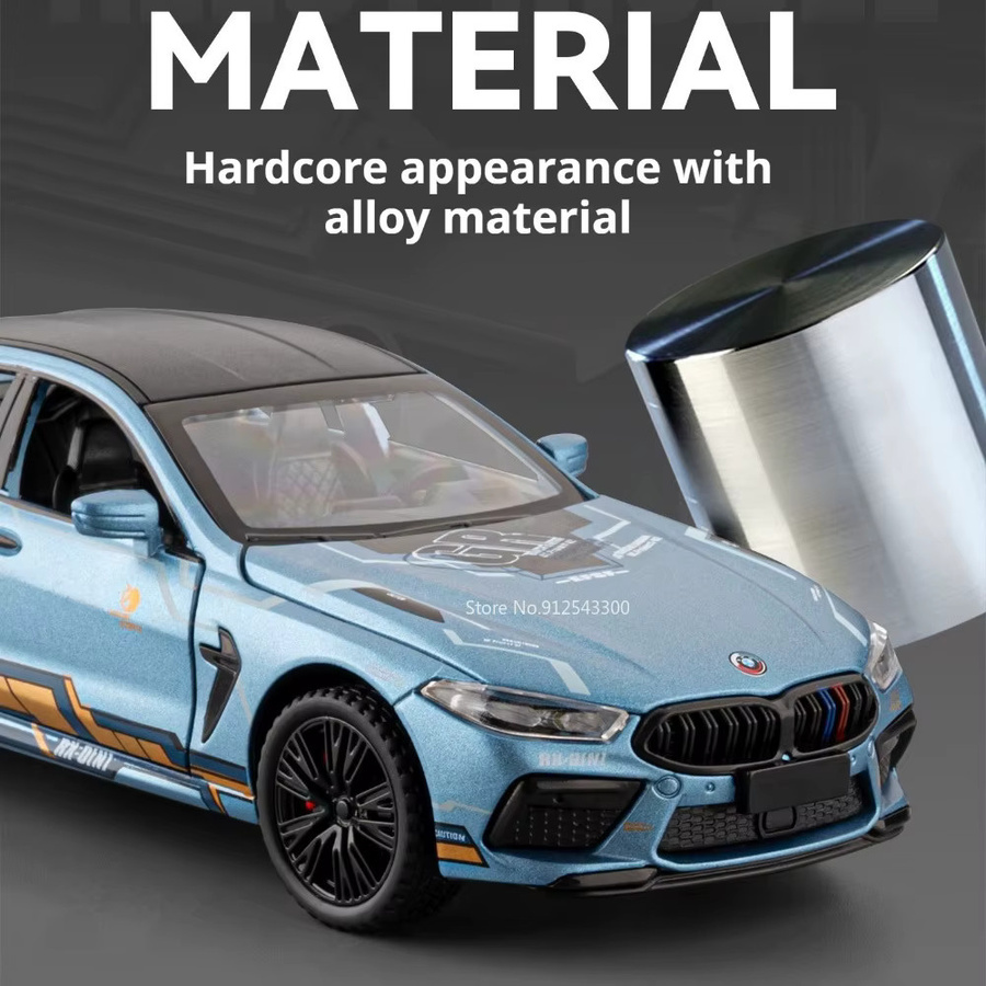 RMZ city M8 M4 Sportwagenmodell, Maßstab 1:32, mit Licht und Sound - Bild 2
