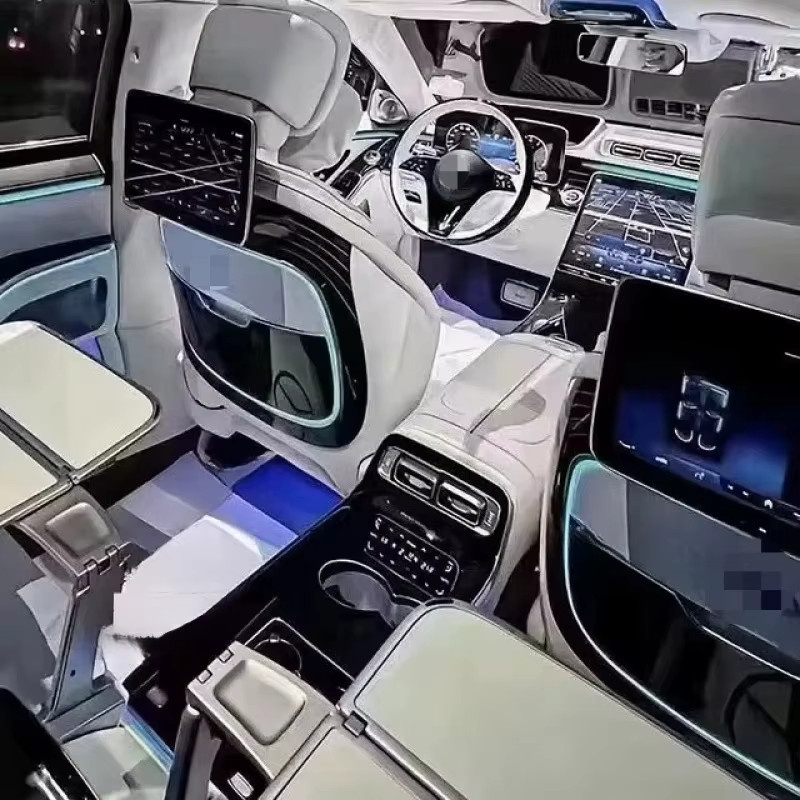 ZUIMI Multifunktionale elektrische kleine Tischplatte für Mercedes-Benz S-Klasse W223 mit kabelloser Ladefunktion in Grün - Bild 2