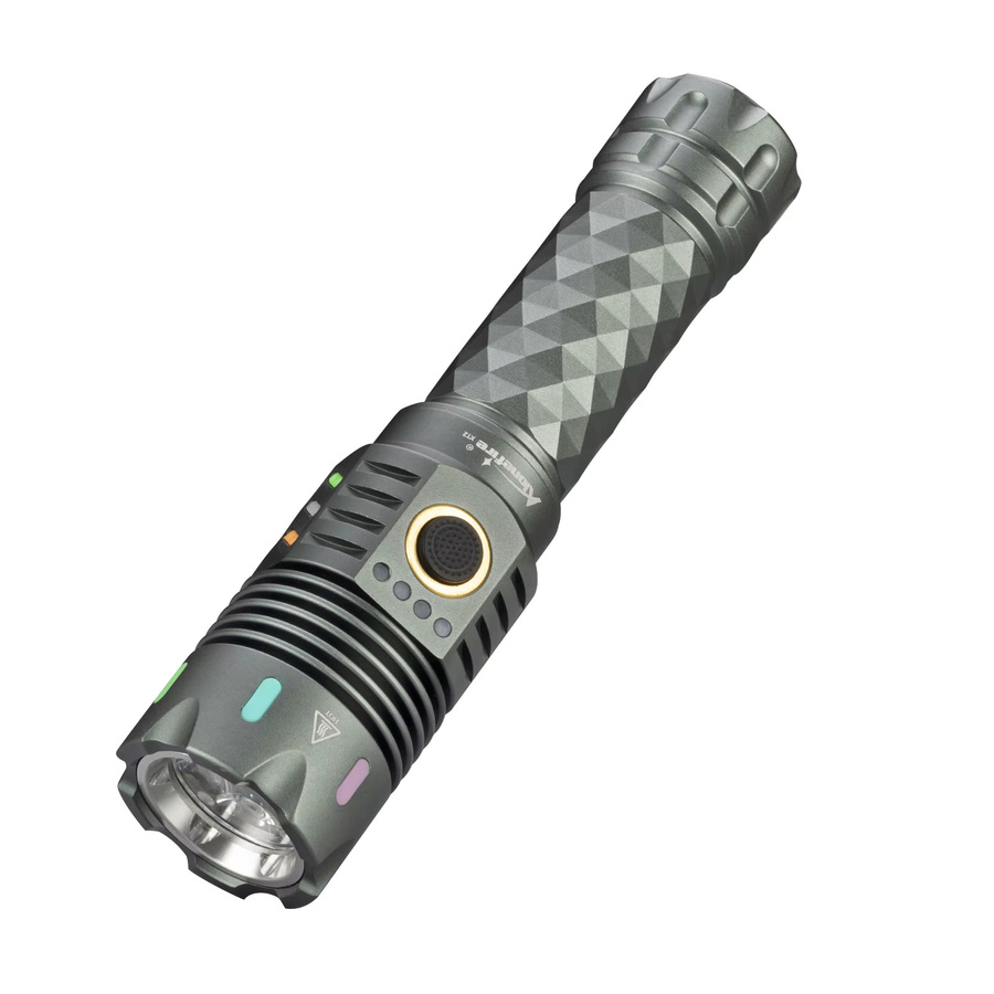 Alonefire Hochleistungs-Taschenlampe mit 4 LEDs und 6000 Lumen, wiederaufladbar via USB mit LCD-Anzeige, ideal für Outdoor, Jagd und Camping - Bild 7
