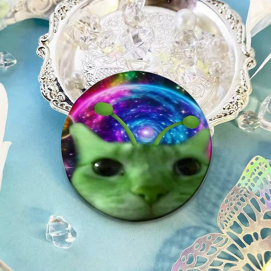 Kayou Anstecknadeln, grüne Alien-Katzen, Unisex - Bild 5