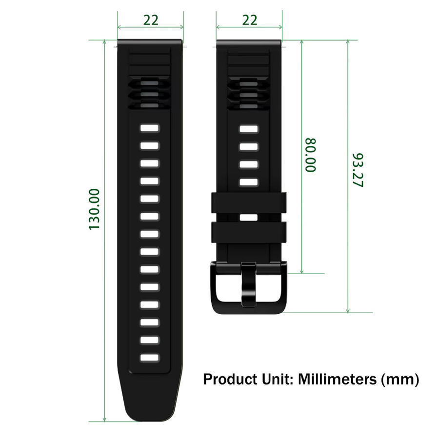 Zeblaze Uhrenarmband Silikon, 22 mm, Unisex - Bild 5