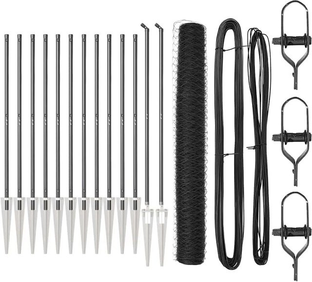 vidaXL Zaunpfosten aus Stahl in Grau, rechteckig, Höhe: 120 cm, Breite: 3,2 cm, Tiefe: 3,2 cm - Bild 1