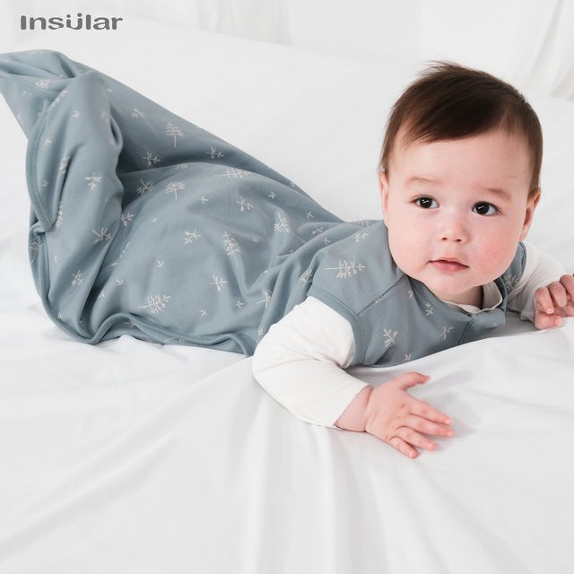 Insular Baby-Schlafsack Unisex aus 100 % Baumwolle ärmellos in Blau - Bild 1