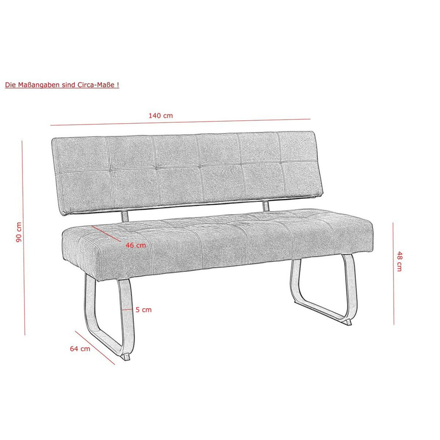 Essgruppe Hela Luise II in Eiche mit anthrazitfarbener Microfaser, B/H/T: 160 x 76 x 80 cm - Bild 2