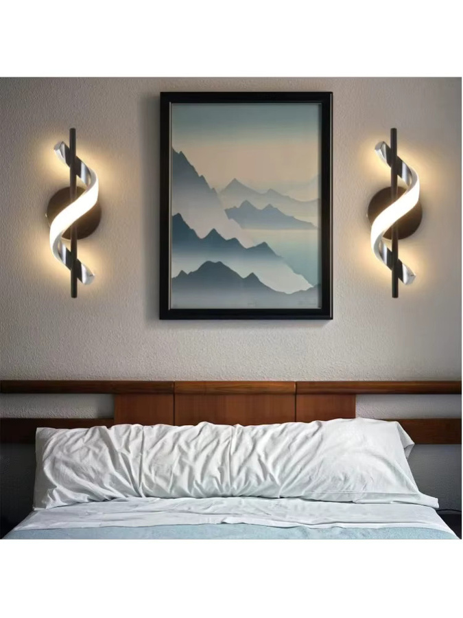 Moderne LED Wandleuchte in Schwarz mit Up-Down-Lichtfunktion für Flur, Schlafzimmer und Wohnzimmer, Warmweiß 3000K - Bild 7