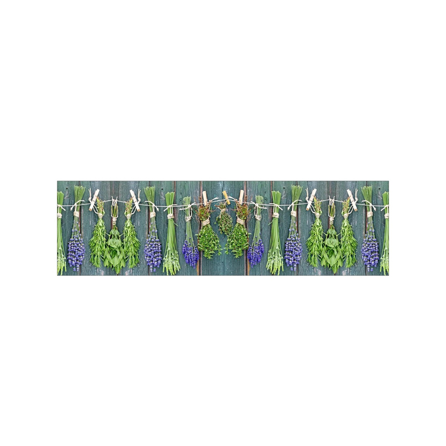 MySpotti Küchenrückwand Profix Cucina Kräuter Provence in Grün-Lila, B: 210 cm, H: 60 cm - Bild 1