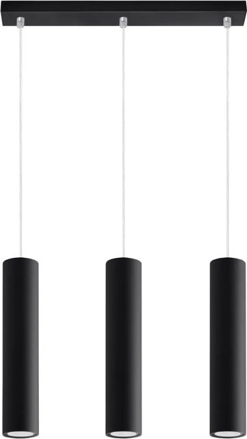 Sollux Lighting Hängeleuchte Lagos 3L Schwarz aus Stahl für Wohnzimmer, Schlafzimmer, Esszimmer und Küche - Bild 1