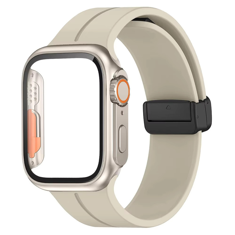 CAOWTAN Uhrenarmband Silikon, beige, Unisex - Bild 1