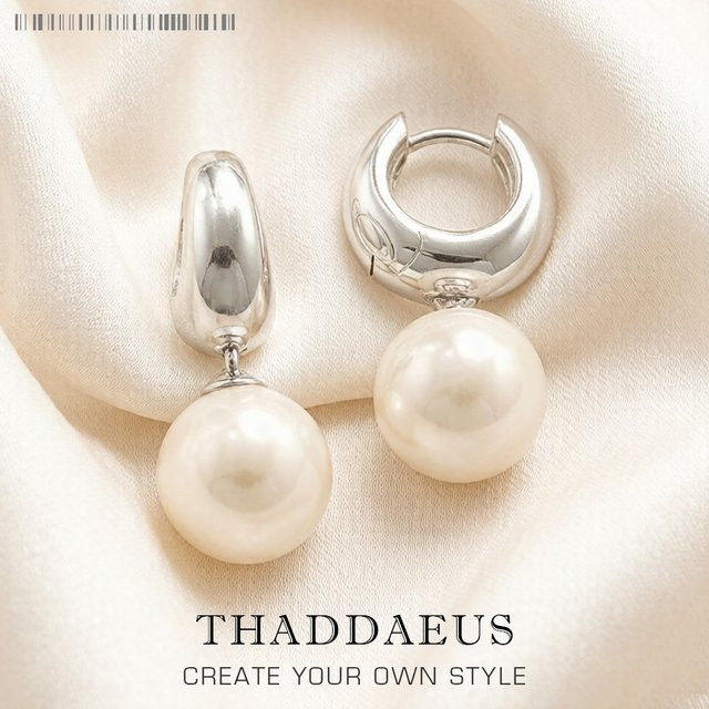 Thaddaeus Perlenohrringe, 925 Silber, Damen - Bild 1