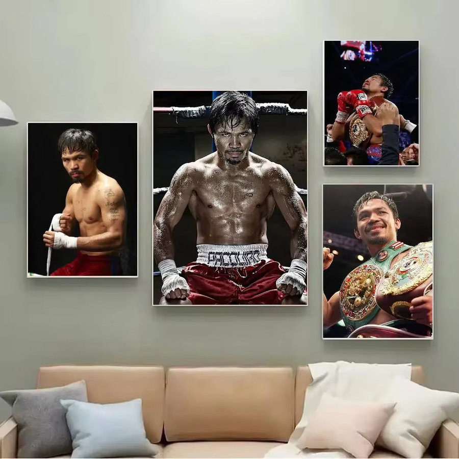 Kayou M-Manny P-Pacquiao Poster, selbstklebender Kunst-Aufkleber aus wasserfestem Papier in Mehrfarbig, rechteckig - Bild 3