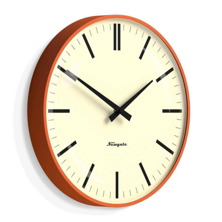 Newgate Radio City Wanduhr in Orange im Retro-Design mit Linien-Optik, Durchmesser: 33 cm