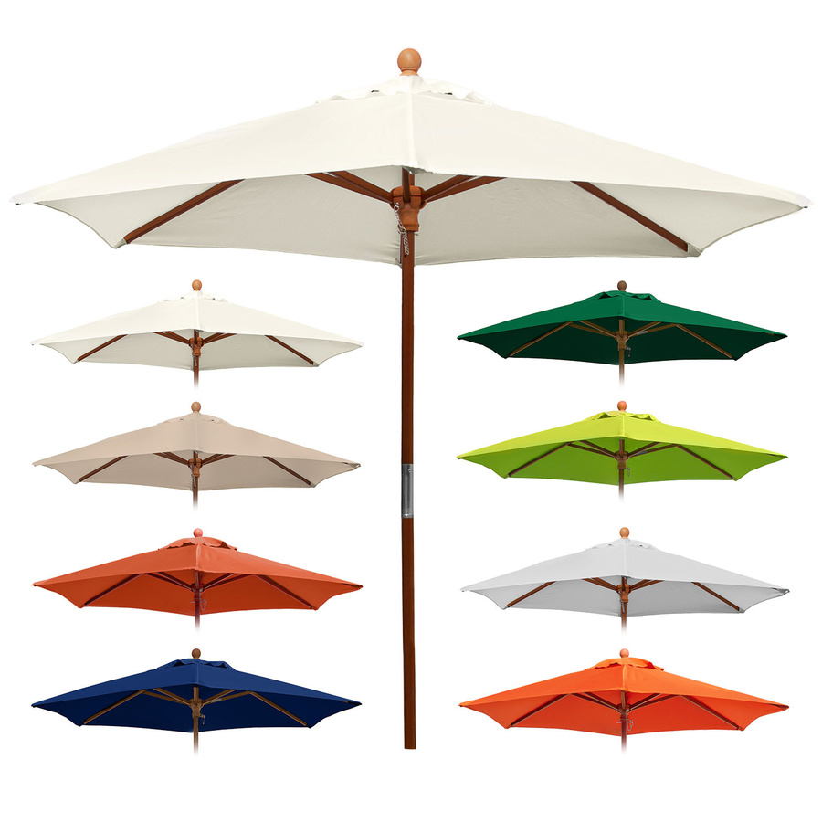 anndora Sonnenschirm Bistroschirm rund mit UPF 50+ aus Polyester, Farbe: Multicolour, Durchmesser: 2 m - Bild 1