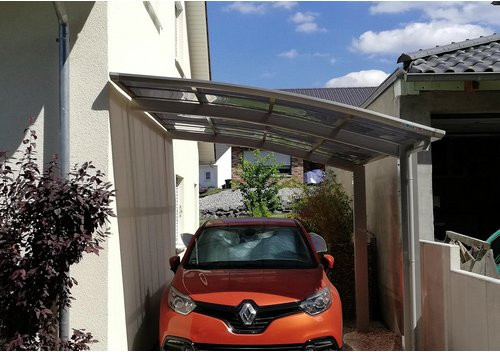 Ximax Carport Portoforte Typ 60 in Edelstahl-Look mit Regenrinne, B/T: 240,5 x 555,8 cm, silberfarben - Bild 2