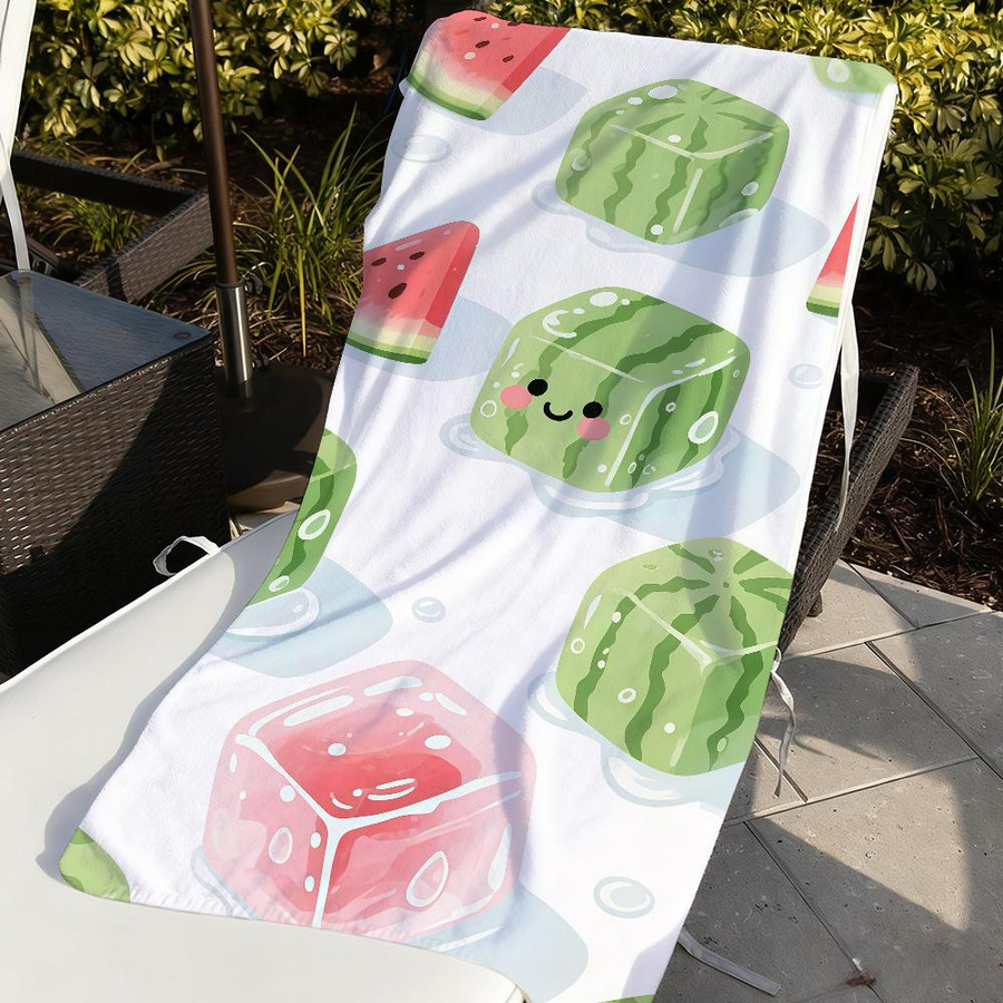 JMG Household Supplies Strandtuch Wassermelone Hallo Sommer, Mehrfarbig, B/H: 40 x 70 cm - Bild 3