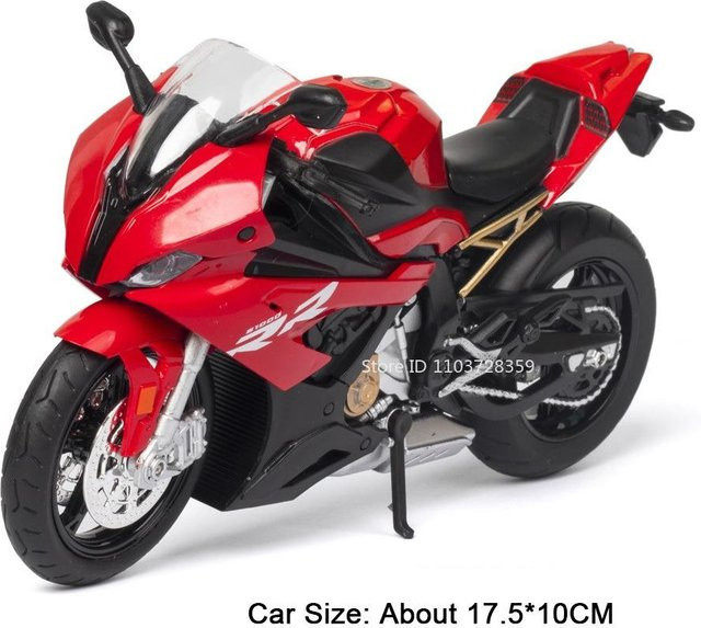 Linyi toy car S1000Rr Miniatur Motorrad Modell, 1:12, mit Licht und Sound, ab 14 Jahren - Bild 1