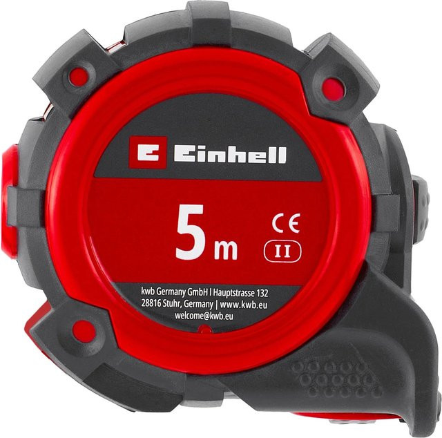 Einhell Bandmaß aus Stahl in Gelb-Rot mit 5 m Länge - Bild 1