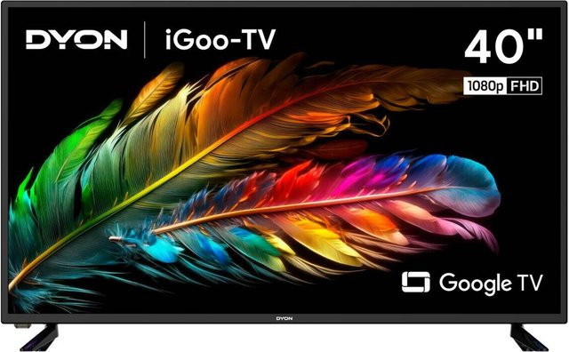 Dyon iGoo-TV 40F Smart LED Fernseher Full HD in Schwarz mit Wi-Fi, Bluetooth und HDMI, Breite: 90 cm, Höhe: 51 cm - Bild 1