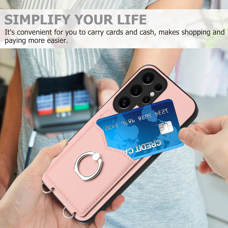 Samsung Handyhülle mit Lederumhängekordel und Kartenfach für Galaxy A06 A16 A26 A36 A56 A05S A15 A25 A35 A55 A54 5G - Bild 1