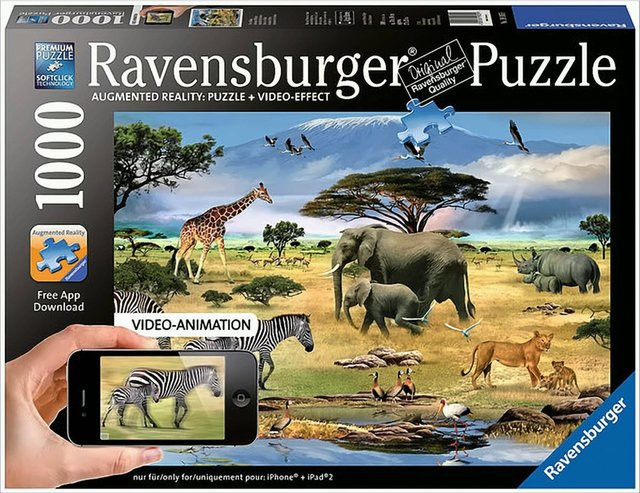 Ravensburger Augmented Reality Puzzle Tiere Afrikas 1000 Teile - Bild 1
