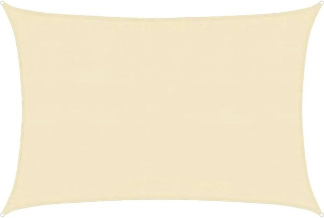 Furnicato Sonnensegel aus HDPE in Creme, Rechteckig, Breite: 4,5 m, Tiefe: 3,5 m - Bild 1