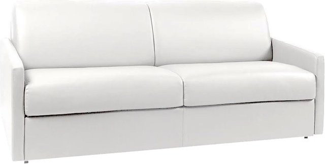 Vente-unique Schlafsofa Calife Weiß mit Kunstlederbezug, Breite: 190 cm - Bild 1