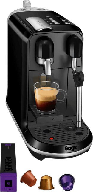 Sage Nespresso Creatista Uno SNE500BKS Kapselkaffeemaschine in Schwarz mit Dampflanze und Edelstahl-Design - Bild 1