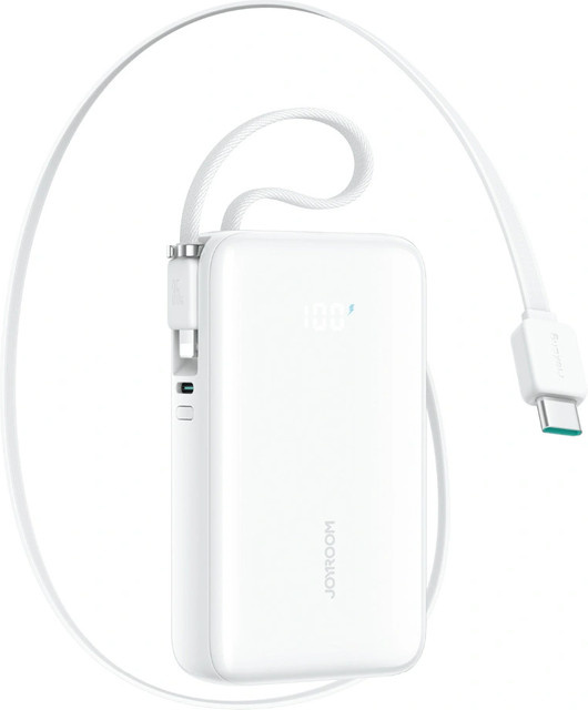 Joyroom Externe Batterie JR-PR2L, 10000mAh, 35W, QC + PD, 1 x Lightning, 2 x USB-C, Weiß - Bild 1