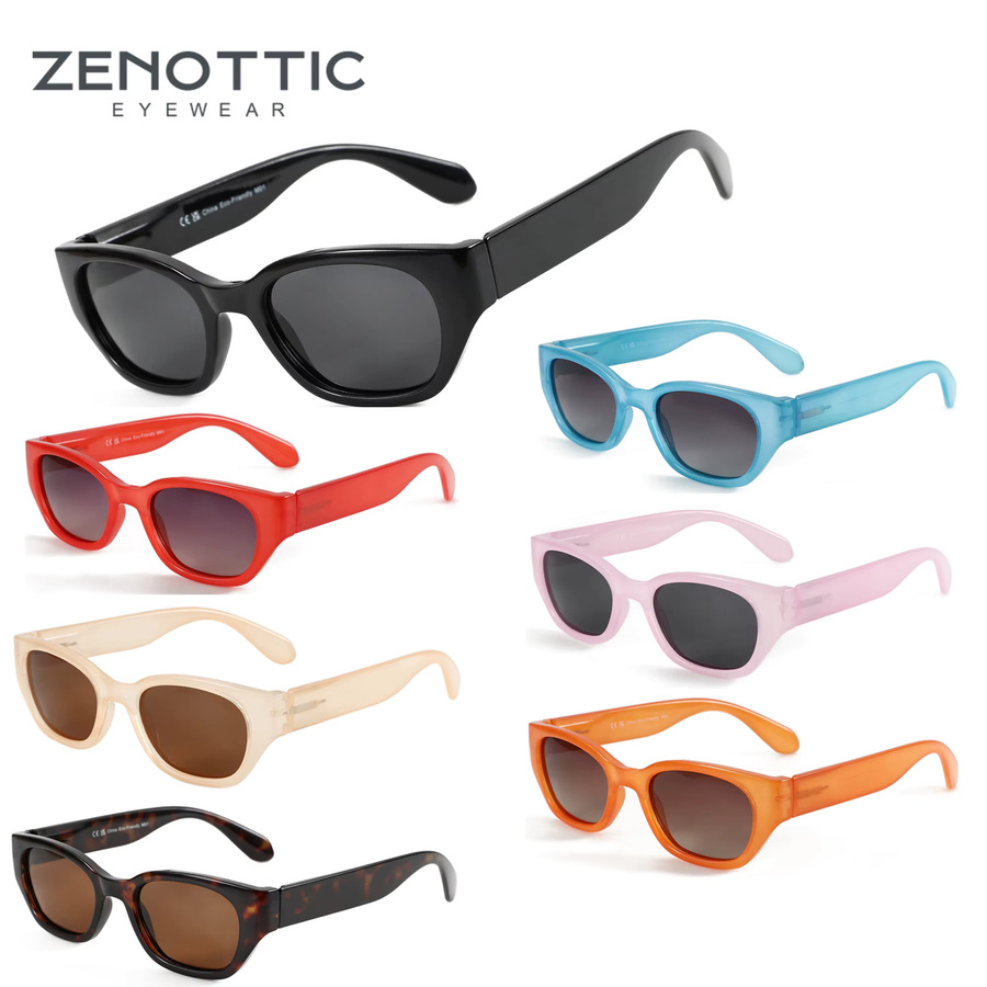 ZENOTTIC ZS2219 Sonnenbrille, Schmetterling, Vollrand, Kunststoff, Schwarz, Damen - Bild 2