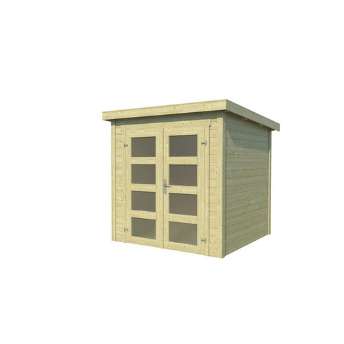 Lasita Maja Gartenhaus Zambezi 2 aus Fichtenholz in Beige mit Flachdach B/H/T: 220 x 210,9 x 274,7 cm - Bild 3