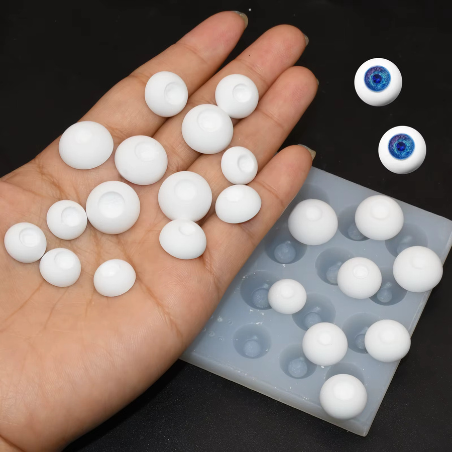 18/20-fach Silikon-Puppenaugenform, verschiedene Größen, BJD-Augenform für Harz-/UV-Modelliermasse, DIY-Puppenherstellungswerkzeuge, Zubehör - Bild 3