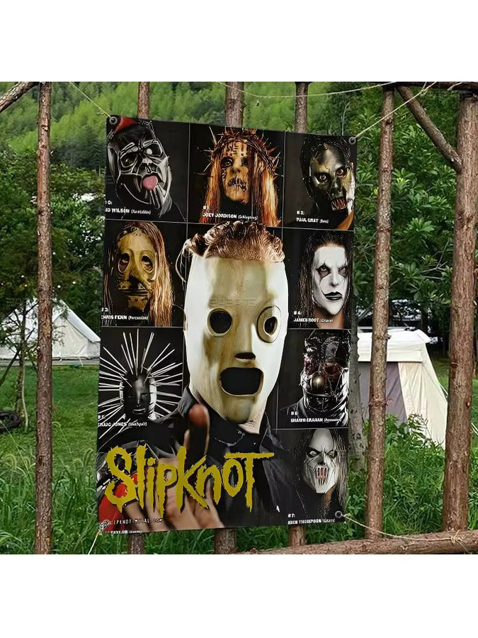 Potdemiel Wandbehang Slipknot Heavy Metal Rock Band Mandala Wandbanner Bunt B/H: 70 x 50 cm - Bild 7