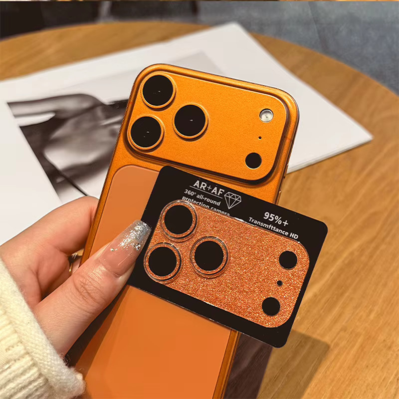 Glitzer Bling Kamera-Schutz aus gehärtetem Glas für iPhone 17, iPhone 17 Pro und iPhone 17 Pro Max in Multicolour - Bild 2