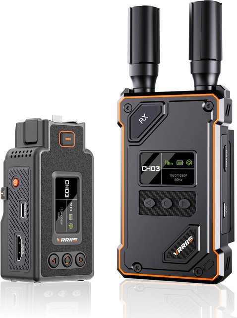 VRRIIS WL087Pro II Drahtloser HDMI-Extender Video-Sender in Schwarz für DJI Pocket 3, DJI Action 5, DJI Action 6 und Insta360 Ace - Bild 1
