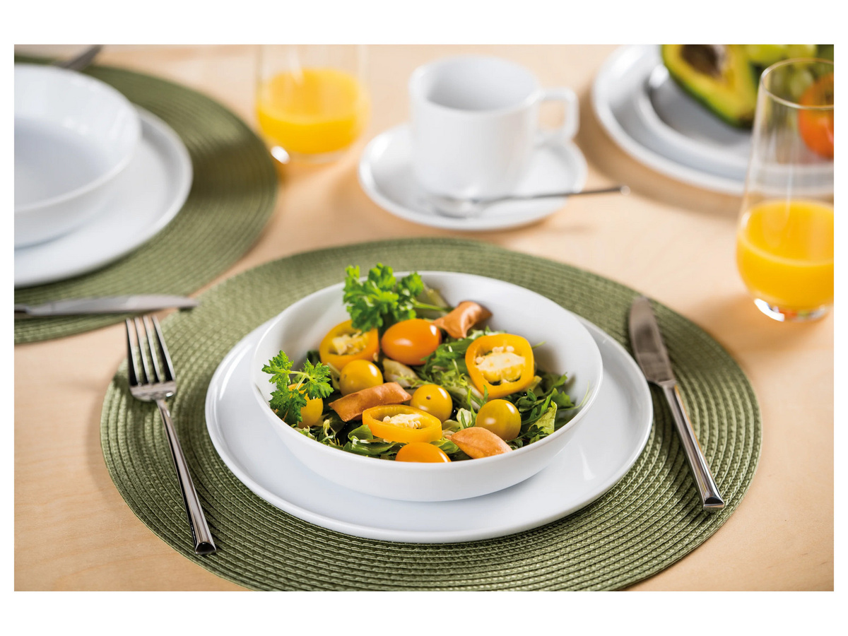 CreaTable Tafelservice Chef Collection aus Porzellan, 12-teilig, Weiß - Bild 3