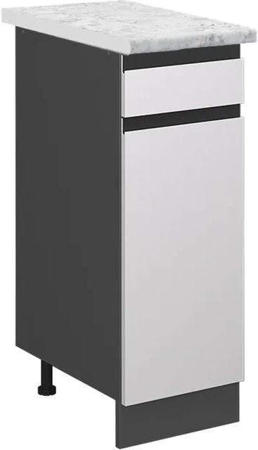 Vicco R-Line Schubladenschrank für die Küche in Weiß mit Marmor-Optik, B/T/H: 30 x 46 x 81,6 cm - Bild 1