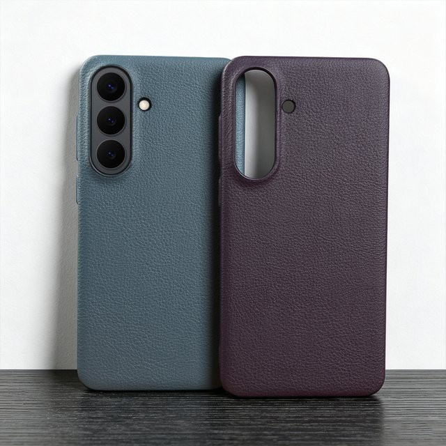 Premium Leder Handyhülle für Samsung Galaxy S26 Plus S25 Edge S24 S23 S22 S21 FE S20 Note 20 Ultra in Rot - Bild 1