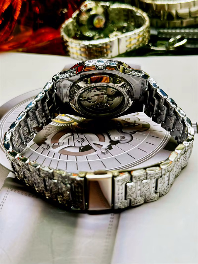 LUOLINGONGJUE Armbanduhr, Automatik, Edelstahl, Weiß, Herren, Vintage - Bild 2
