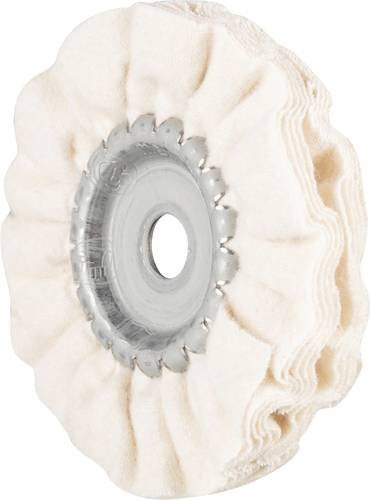 PFERD Tuchring TR Flanell für Spiegelpolitur und Abglänzen, Weiß, Durchmesser: 80 mm, Breite: 10 mm, Bohrung-Ø: 10 mm - Bild 1