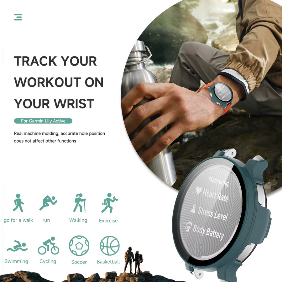 FancyWrist Schutzhülle für Garmin Lily 2 Active Smartwatch, Glas - Bild 1