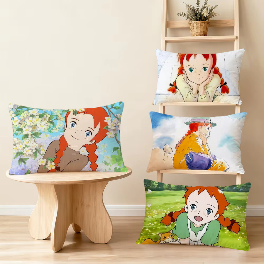 Rechteckiger Kissenbezug Anne of Green Gables im klassischen Anime-Design von Potdemiel, Mehrfarbig - Bild 3