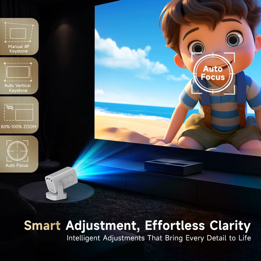 Magcubic HY310 Autofokus Mini Outdoor-Projektor in Weiß mit 1080P Native 4K, WiFi6 und Bluetooth 5.4 inklusive Air Mouse - Bild 4