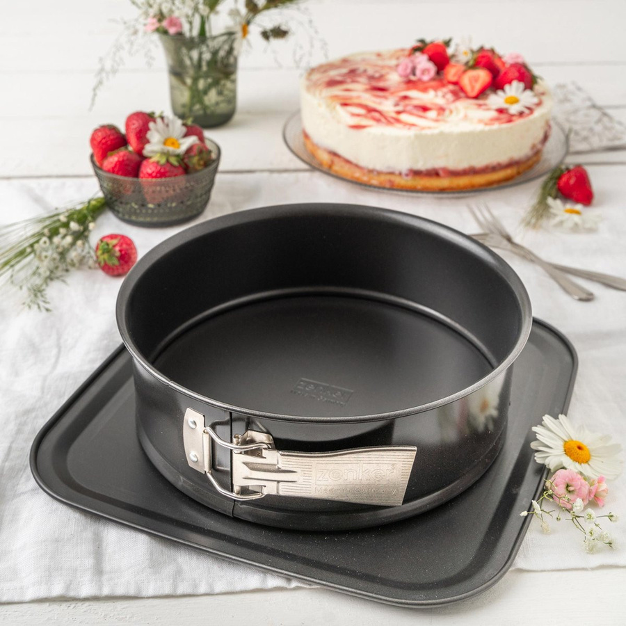 Zenker Springform Bake Click & Go, runde Backform mit Antihaftbeschichtung, Schwarz, Durchmesser: 24 cm - Bild 2