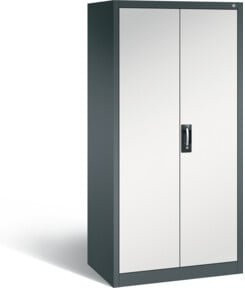 C+P Werkzeugschrank Acurado mit Türen und Schloss, Front Lichtgrau, Korpus Anthrazitgrau, H x B x T: 195 x 93 x 60 cm - Bild 1
